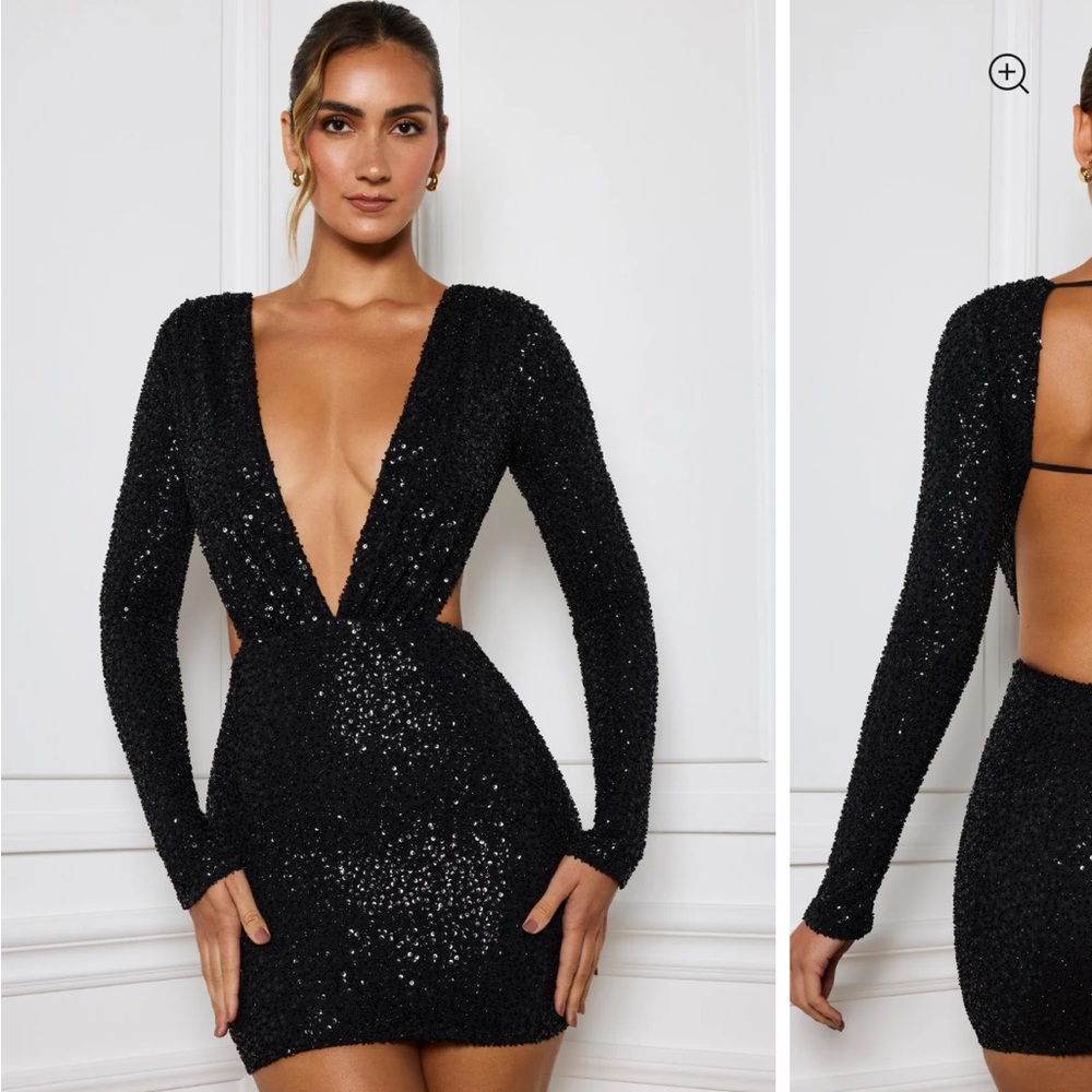Ohpolly- Marva - embellish cut out mini dress